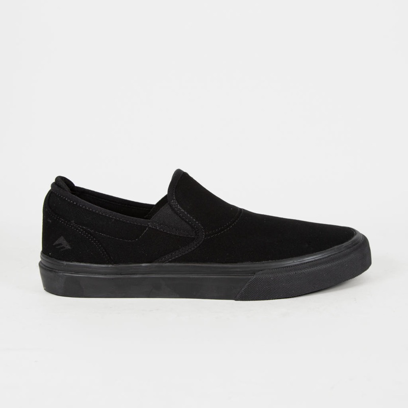 Emerica – Wino G6 Slip On (Vegan Suede) Shoes – Black UK 7