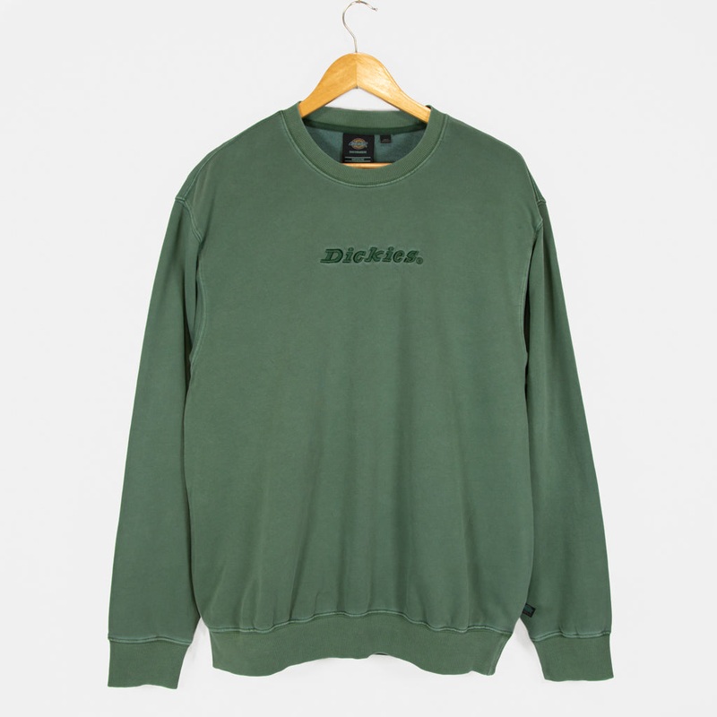 Dickies – Jake Hayes Washed Crewneck Sweatshirt – Pine Medium