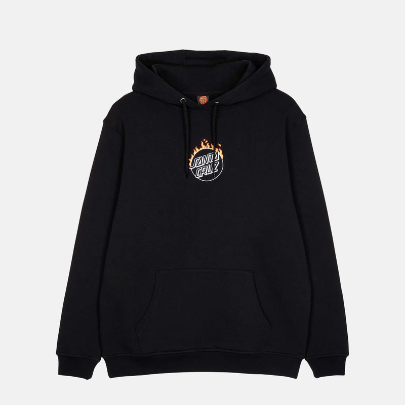 Santa Cruz – Burnt Opus Front Hooded Sweatshirt – Black Small