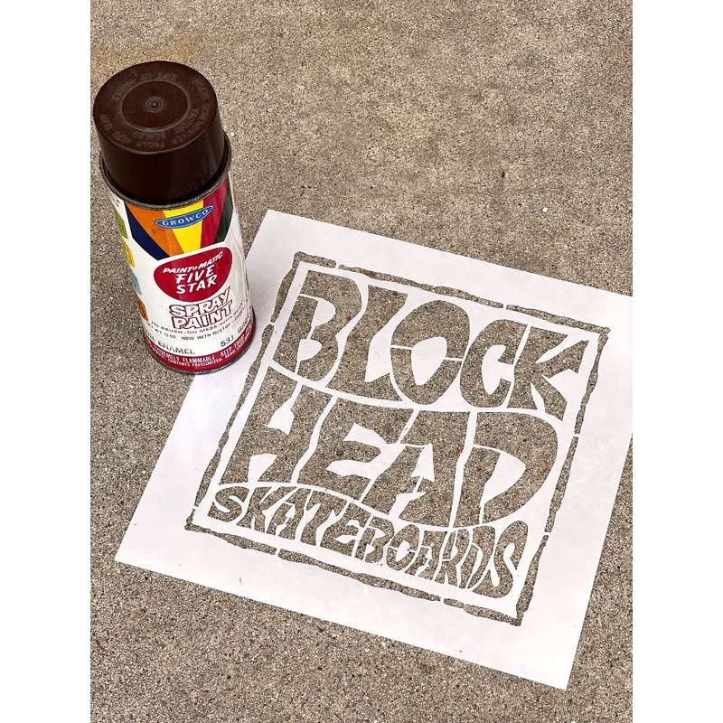 Blockhead Stacked Logo spray paint stencil – MORE SOON!