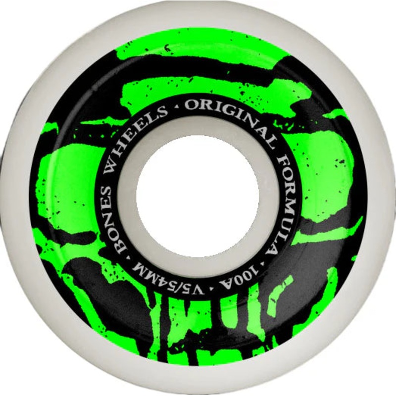 BONES Mummy Skulls O.G. Formula  54mm  100A  V5 Sidecut  White Yellow 54MM 100A