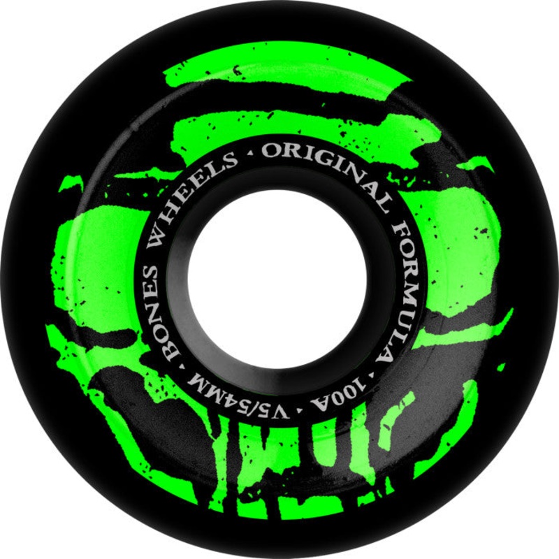 BONES Mummy Skulls O.G. Formula  54mm  100A  V5 Sidecut  Black Yellow 54MM 100A