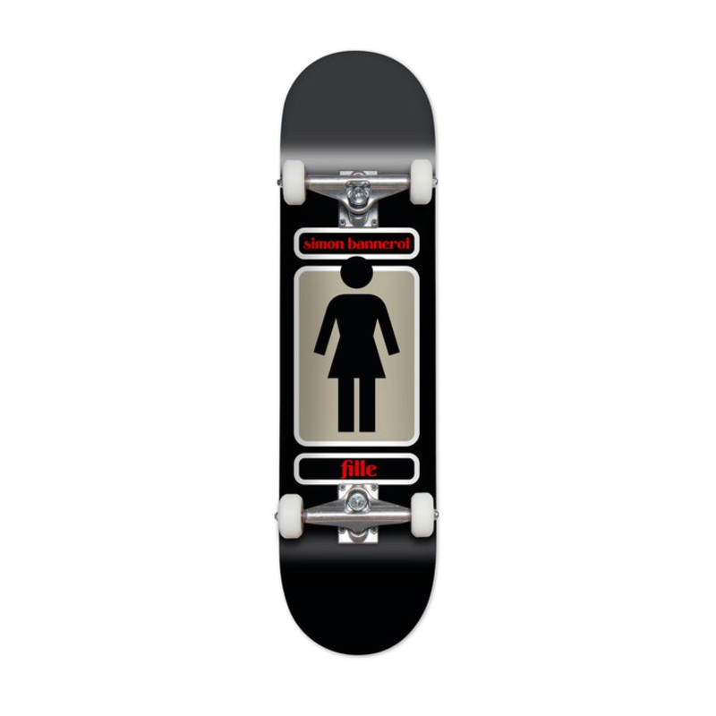 Girl Complete Skateboard 93 Til Simon Bannerot 7.5″ Black 7.5