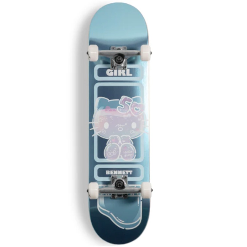 Girl x Hello Kitty Complete Skateboard 50th Anniversary Niels Bennett 7.875″ Multicolor 7.875