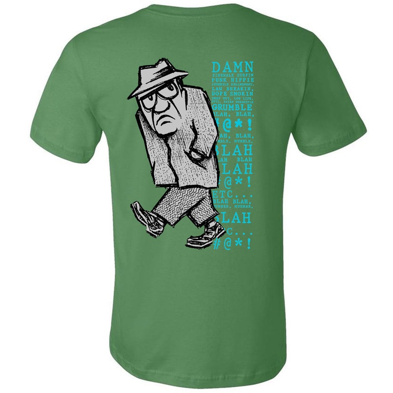 Grumpy Man reissue T-shirt Leaf Green – Pre-Order exclusive color! (4/20 thru 4/26 only) Small Leaf Green