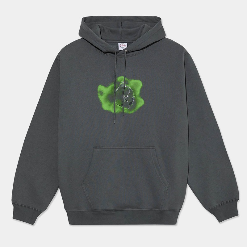 Polar Skate Co. – Metal Logo Dave Pullover Hooded Sweatshirt – Graphite Small