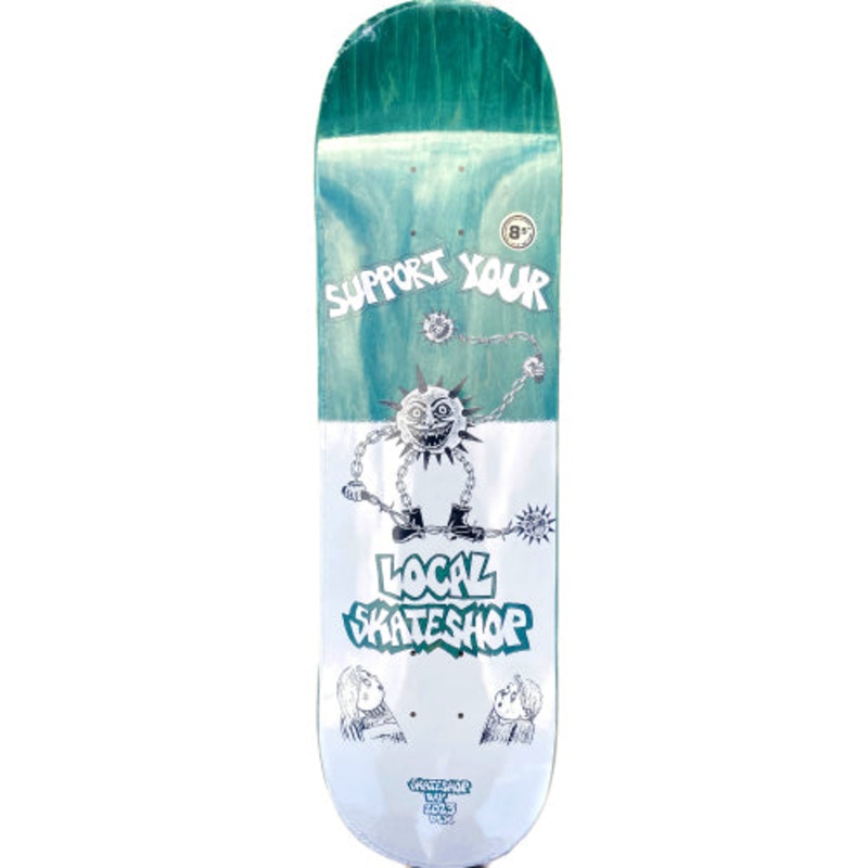 DLX Mike Gigliotti LIMITED Skate Shop Day Skateboard Deck Teal 8.5″ 8.5″