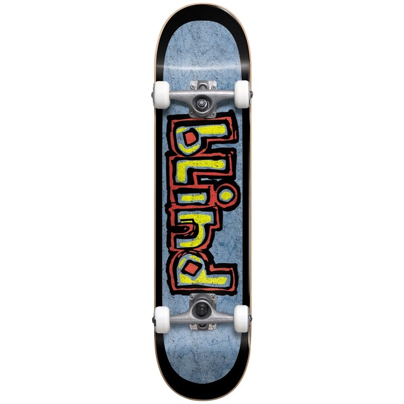 OG Box Out First Push Premium Complete Skateboard Black/Blue 7.625″ Black/Blue 7.625