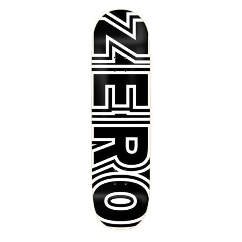 Zero Skateboard Deck Bold Black White 8″ Black 8