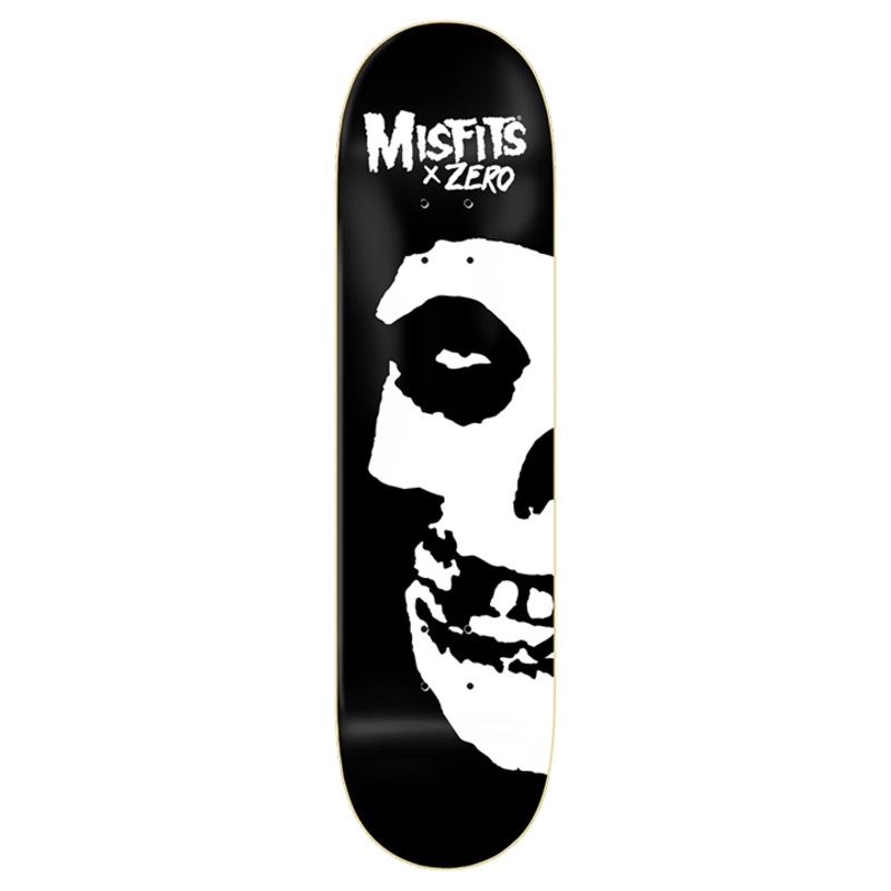 Zero Skateboard Deck Misfits Fiend Skull Left 8.25″ Black 8.25