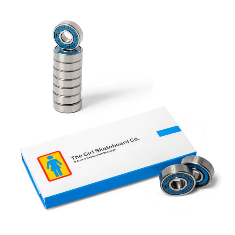 Girl Blue Abec 3 skateboard Bearings Blue