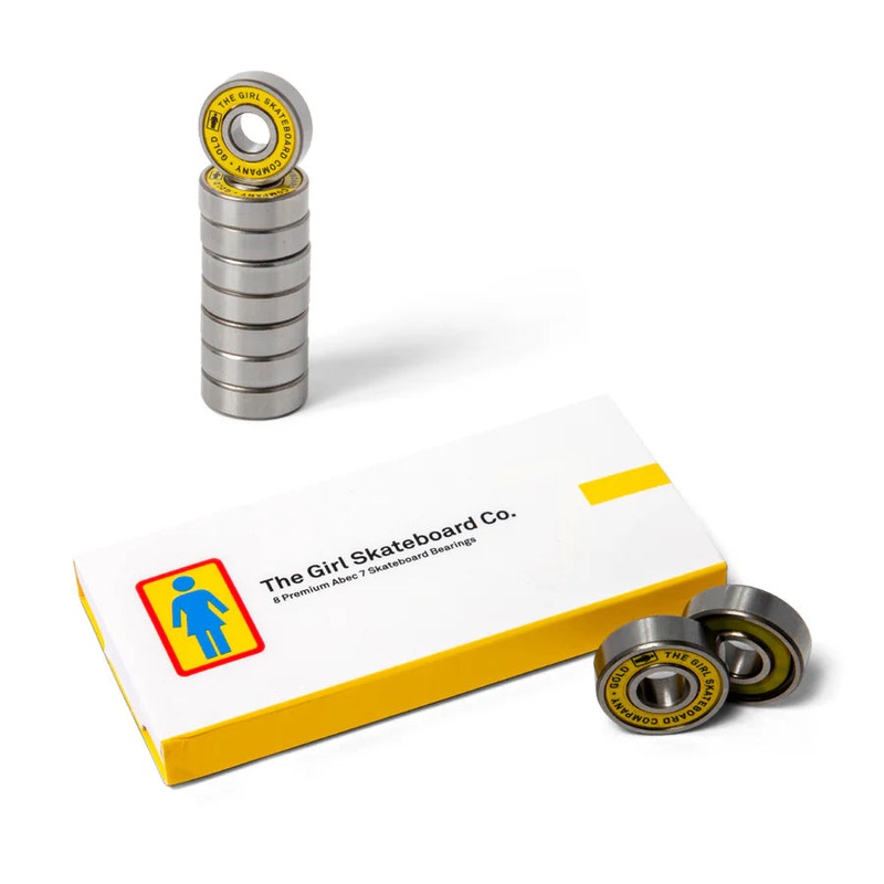 Girl Gold Abec 7 Skateboard Bearings Gold