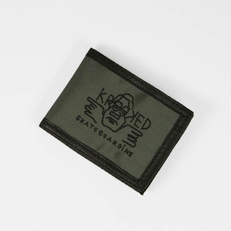 Krooked Skateboards – Bi-Fold Arketype Raw Wallet – Charcoal / Black