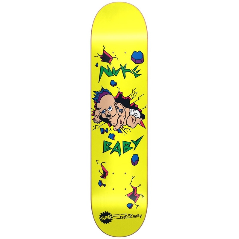 Blind Danny Way Nuke Baby HT Popsicle YELLOW R7 8.375 Skateboard Deck YELLOW 8.375