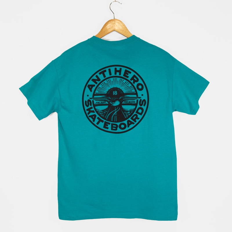 Anti Hero Skateboards – Stay Ready T-Shirt – Jade Dome / Black Small