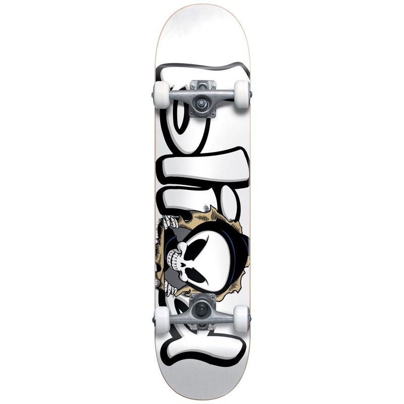 Blind Bust Out Reaper First Push Soft Wheels WHITE 7.625 Skateboard Complete WHITE 7.625