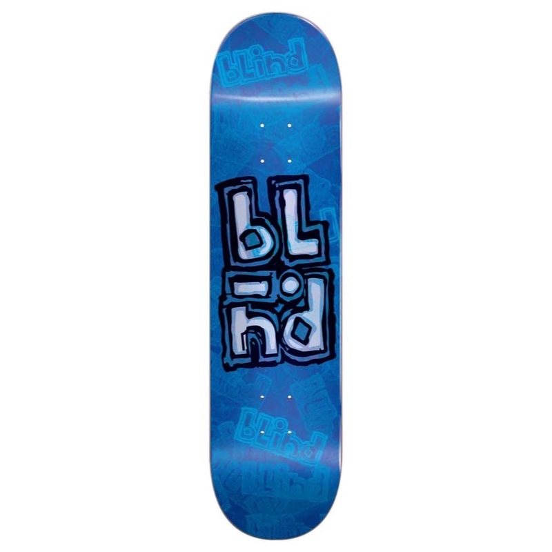 Blind OG Stacked Stamp 8.25 Blue Skateboard Deck BLUE 8.25