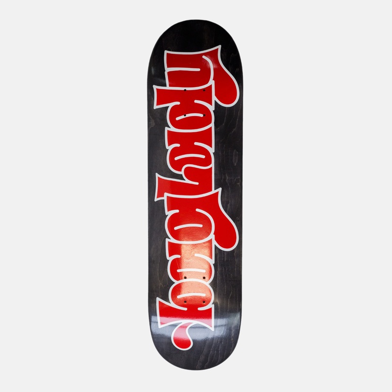 Baglady Supplies – 8.125″ Throw Up Logo Skateboard Deck (Black)