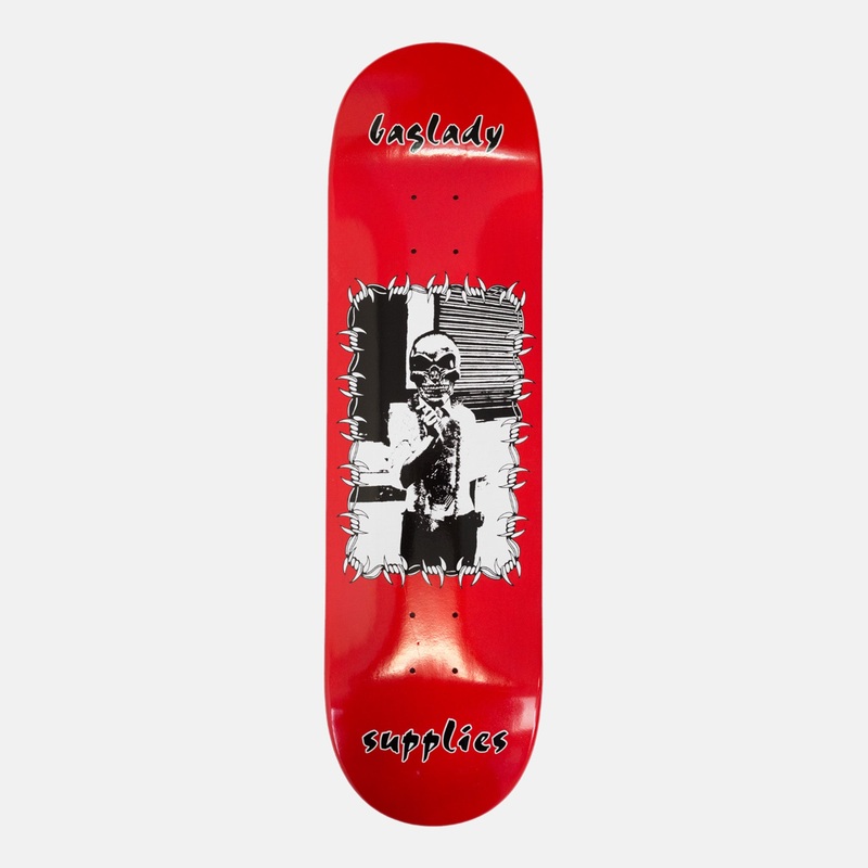 Baglady Supplies – 8.25″ Skullcrusher Dipped Skateboard Deck (Red)