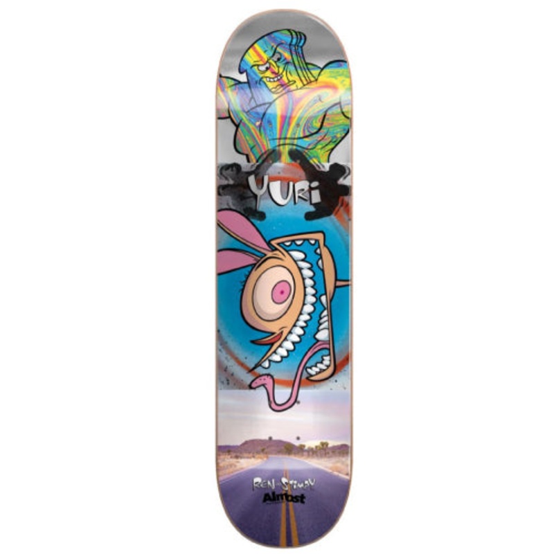 Almost X Ren & Stimpy Yuri Facchini Road Trip R7 Skateboard Deck 8.0″ 8.0″