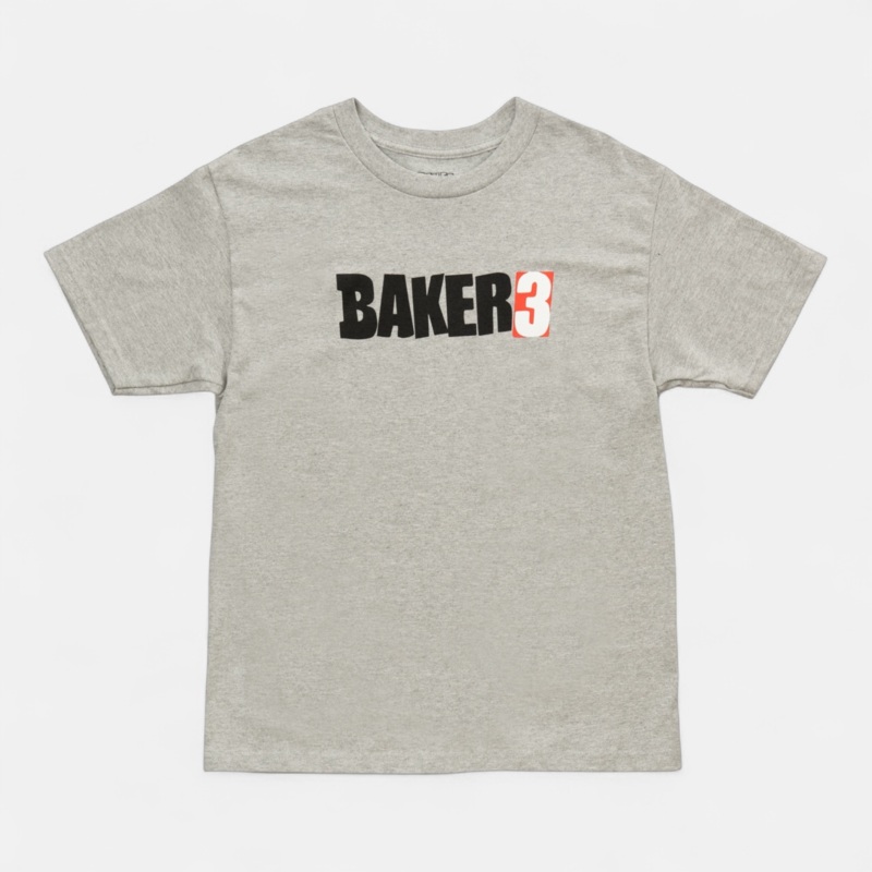 Baker 3 Tee Heather Grey Small