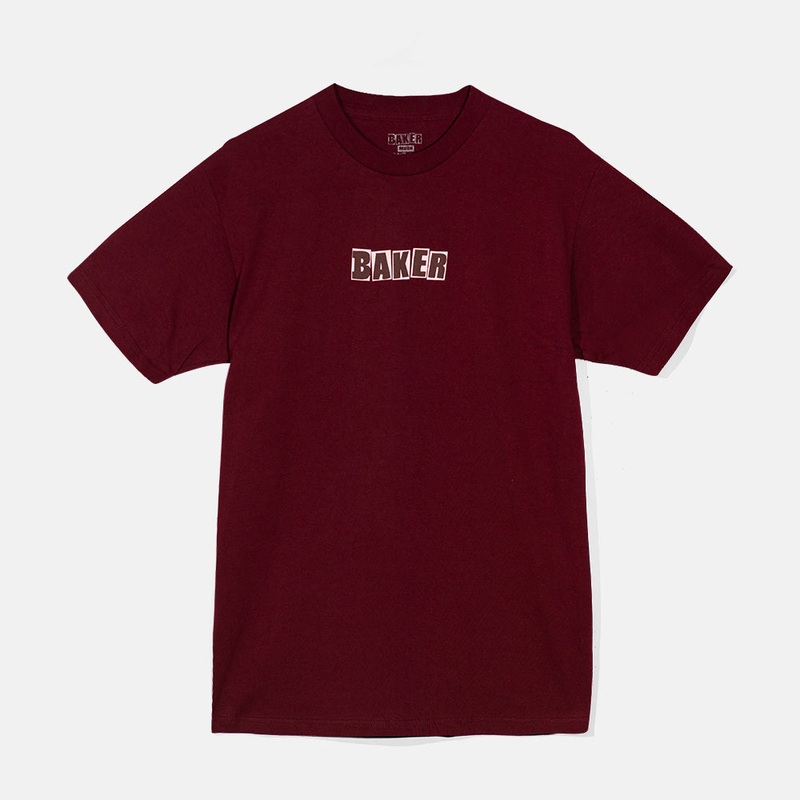 Brand Logo Burgundy Tee SMALL