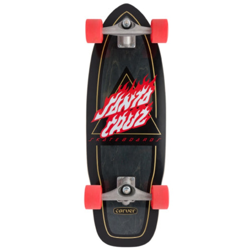 Santa Cruz X Carver Flamed Not a Dot Cut Back Surf Skate Cruiser Complete 29.95″ 29.95″