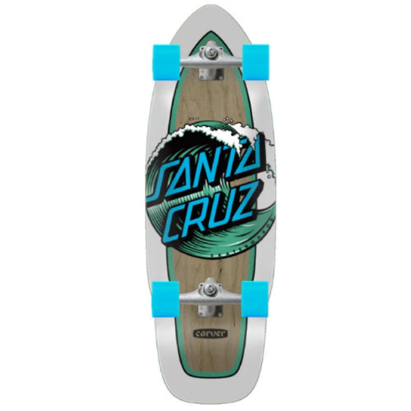 Santa Cruz X Carver Wave Dot Cut Back Surf Skate Cruiser Complete 29.95″ 29.95″