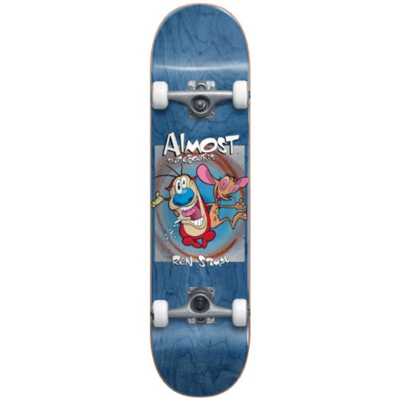 Almost X Ren & Stimpy Boxed Premium Complete Blue Skateboard 8.0″ 8.0″