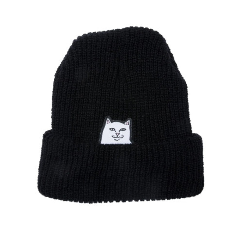 Rip N Dip Lord Nermal Ribbed Beanie – Black OS