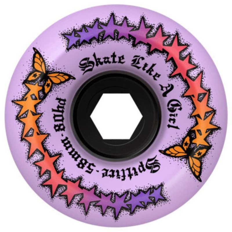 Spitfire Skate Like a Girl Conical Full Wheels Lavender 58MM 80D 58mm