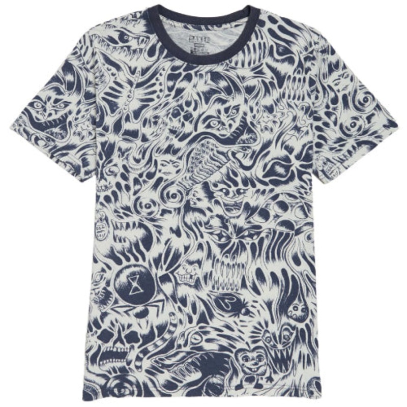 Baker Nightmare Tee – Blue Print Washed Small
