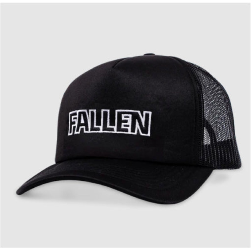 Fallen Bold Snapback Trucker Hat – Black/White OS