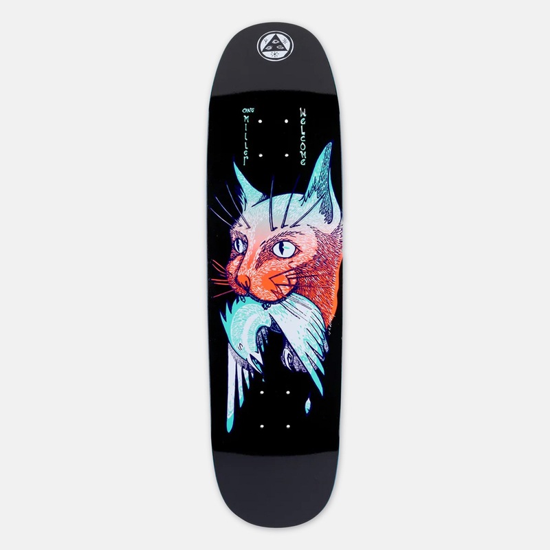 Welcome Skateboards – 8.75″ Chris Miller Cat Gets Bird On Catblood 2.0 Skateboard Deck