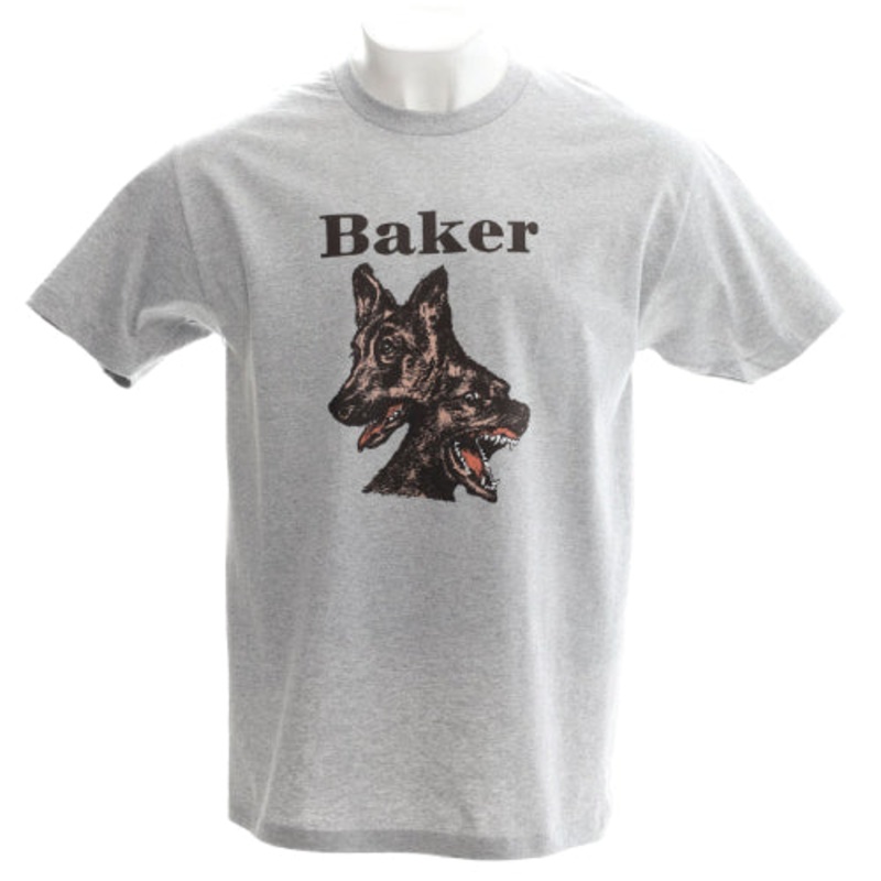 Baker Double Dog Tee – Heather Grey Medium