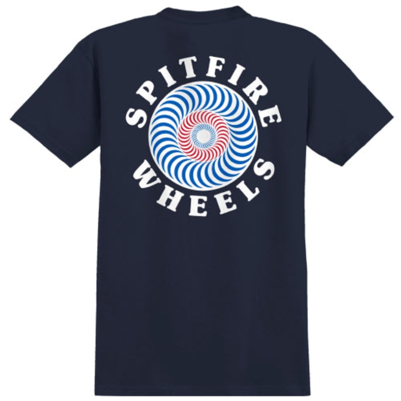 Spitfire OG Classic Fill Tee – Navy/White/Blue/Red Small