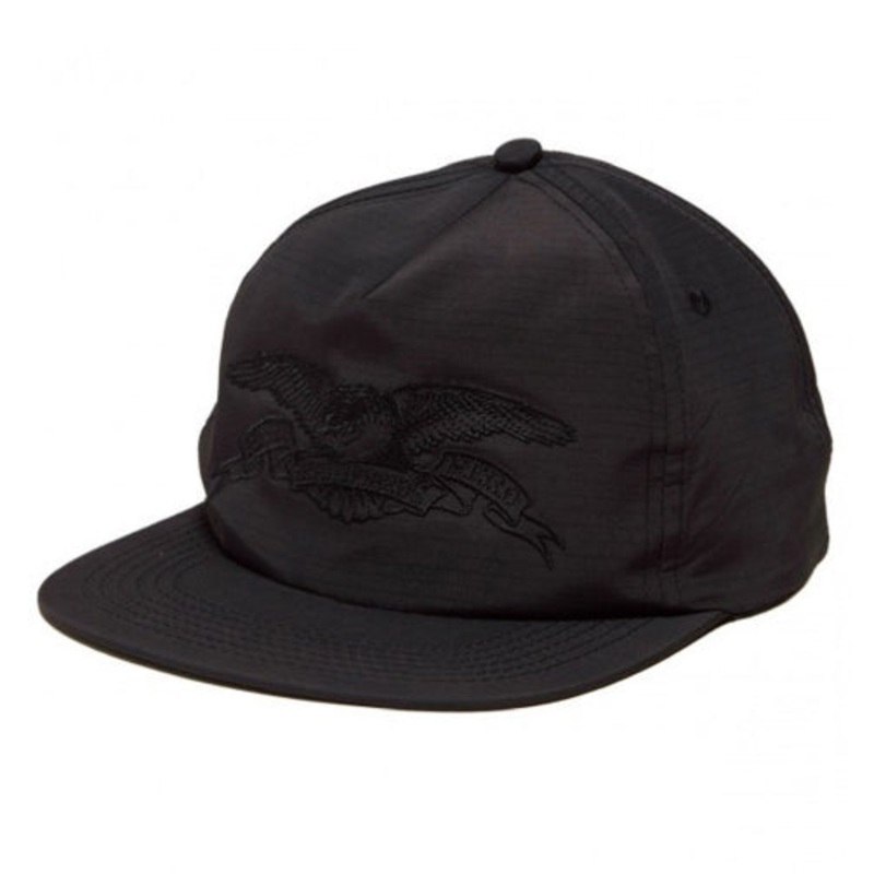 Antihero Basic Eagle Snapback Hat – Black/Black OS