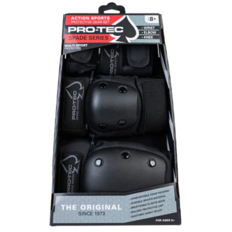 Pro-Tec Spade Series Pad Set – Black 8+