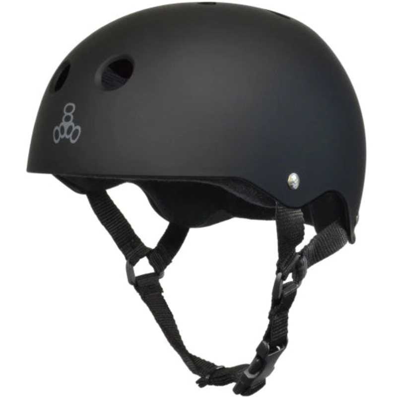 Triple Eight Sweatsaver Helmet – Black Rubber/Black Small
