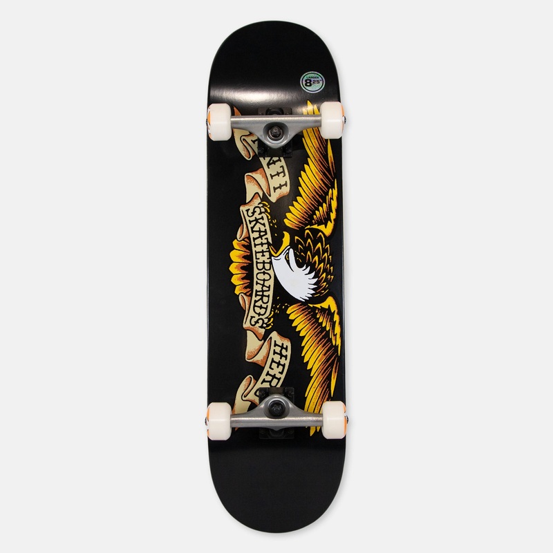 Anti Hero Skateboards – 8.25″ Classic Eagle Complete Skateboard – Black
