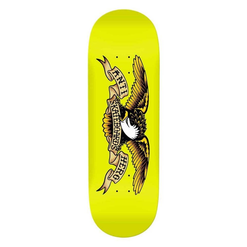 Anti Hero Skateboards Classic Eagle Horse Pill Yellow Skateboard Deck 10″