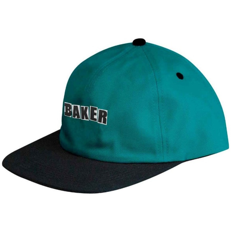 Baker Brand Logo Snapback Hat – Aqua/Black OS
