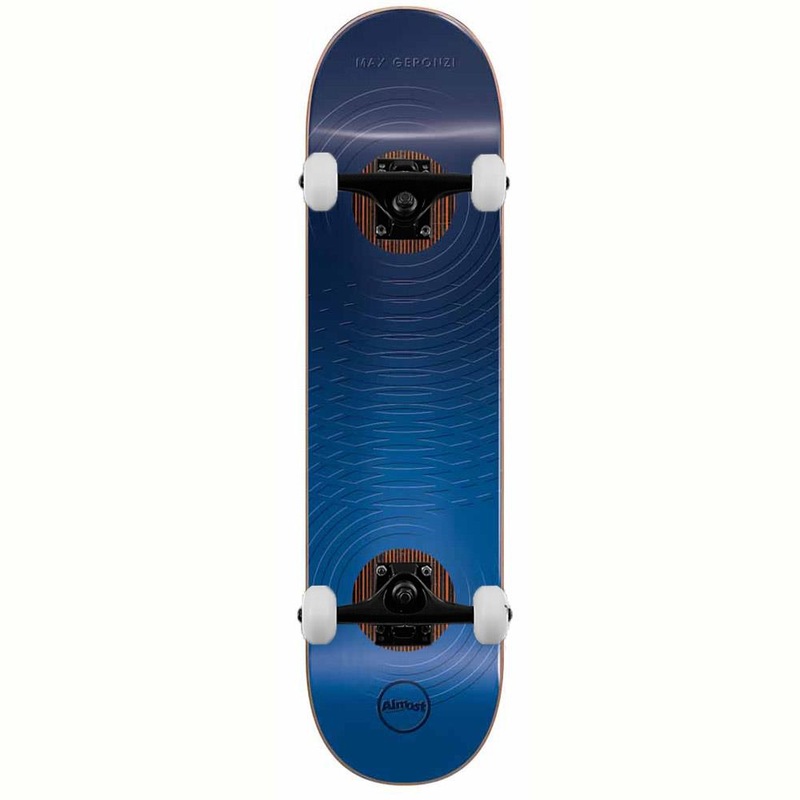 Almost Max Knock Out Rings Impact Complete Skateboard Blue 8”