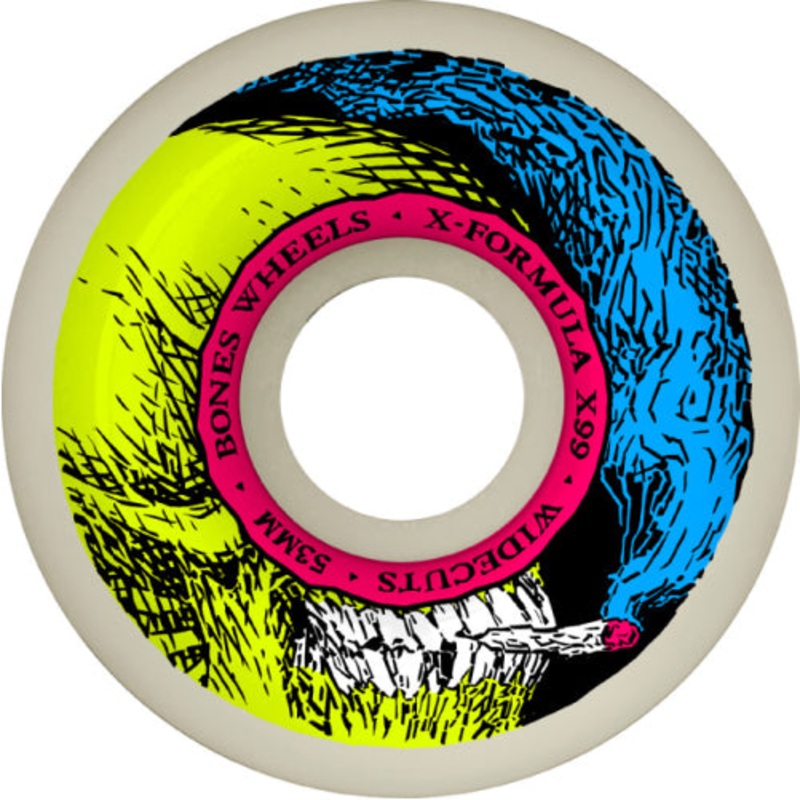 Bones XF V6 Widecut Smokin Skull Wheels 99A 53mm