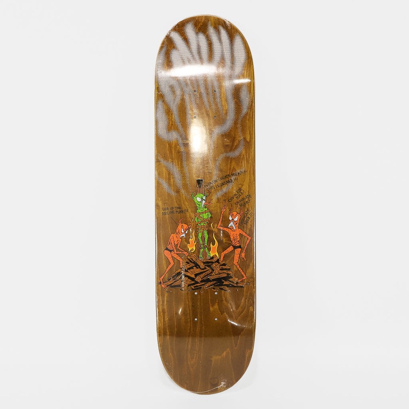 Baker Skateboards – 8.25″ Kevin ‘Spanky’ Long Wizardry Neckface Skateboard Deck (Various Stains) Brown