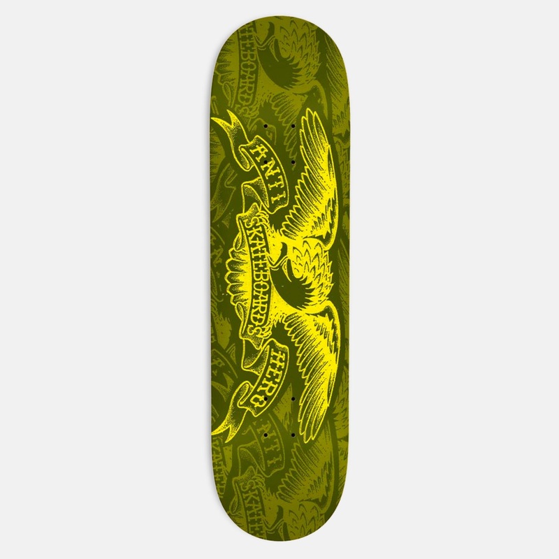 Anti Hero Skateboards – 7.75″ Copier Eagle Skateboard Deck – Olive