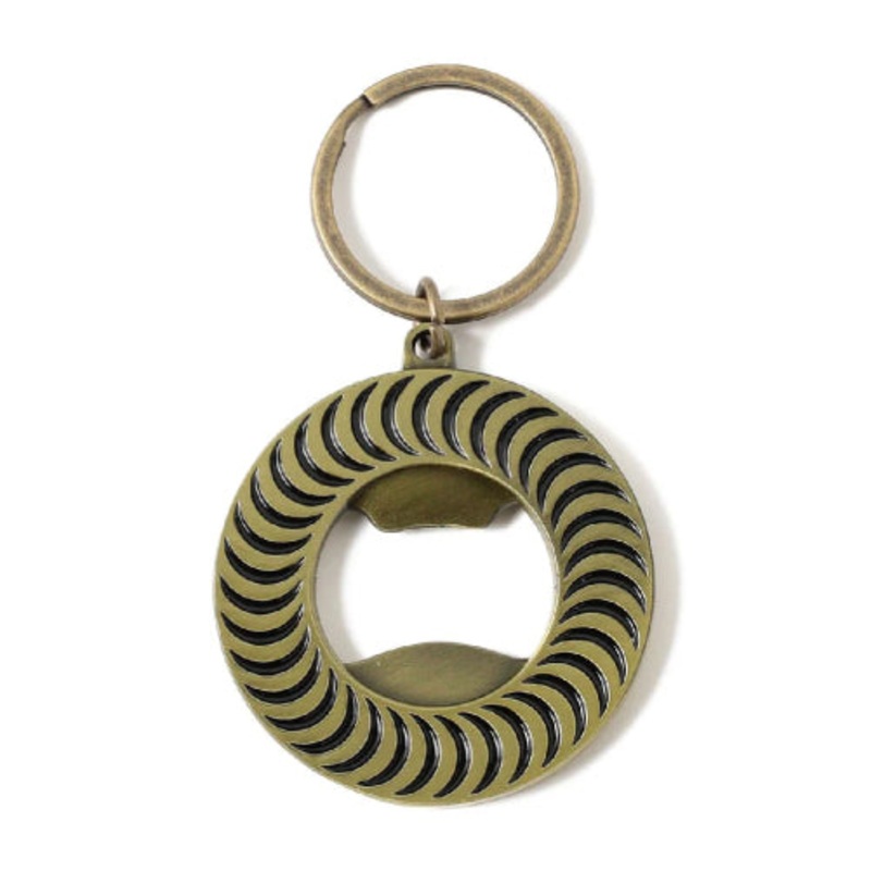 Spitfire Classic Swirl Bottle Opener Keychain – Brass