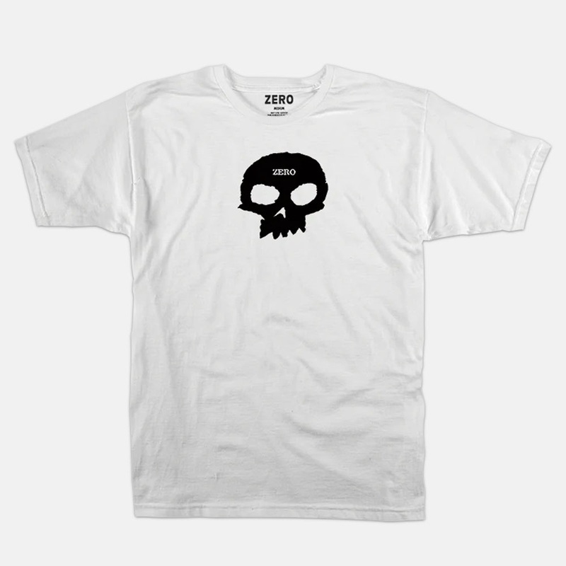 Zero Skateboards – Single Skull T-Shirt – White Small