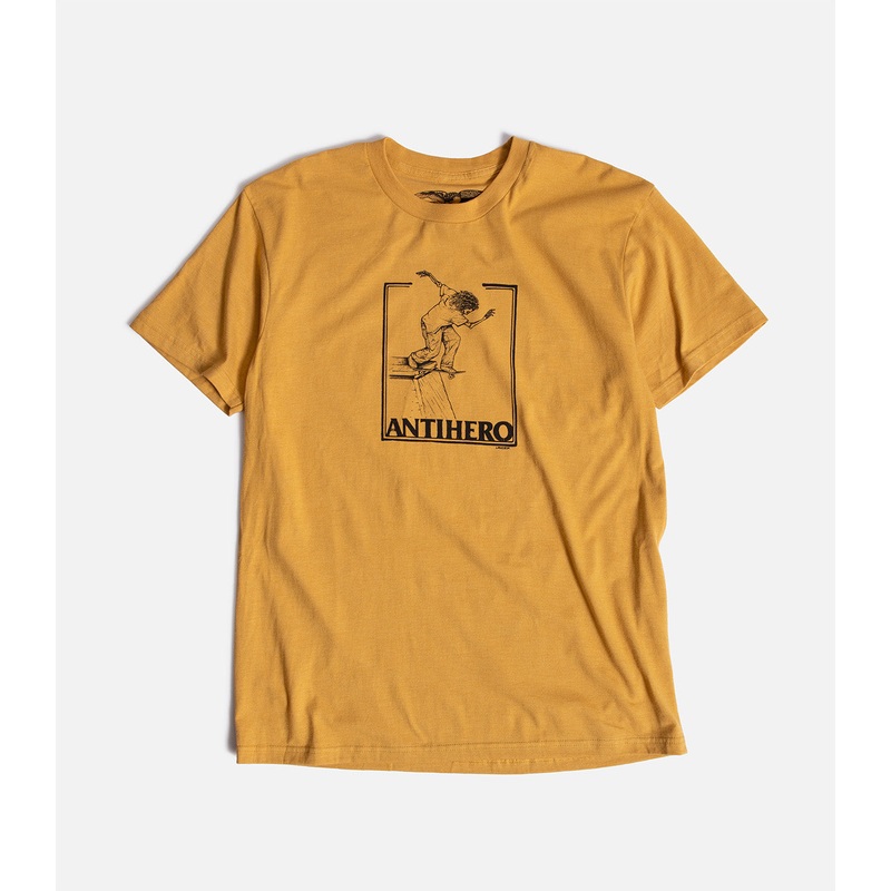 Antihero Doobie Lance Mountain T-Shirt S Mustard