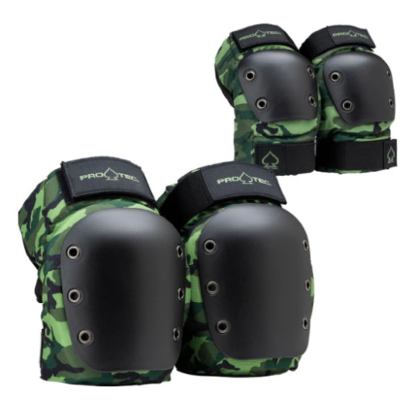 Pro-Tec Street Open Back Knee/Elbow Pad Set – Camo Small